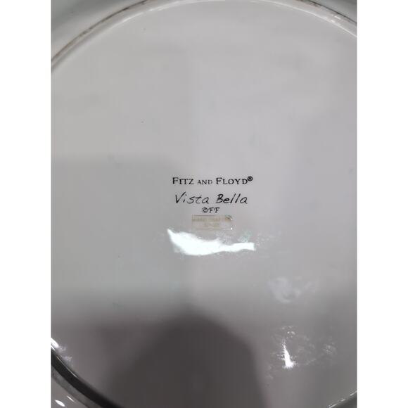 Fitz & Floyd Leaf Platter, Bella Vista‎ 14" Serving Platter, Handcrafted, Flawed - Picture 3 of 10